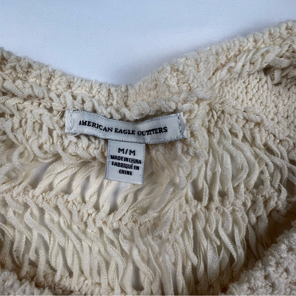American Eagle Outfitters -Women’s Crochet Tank Top - Tan - Medium - Picture 3 of 9
